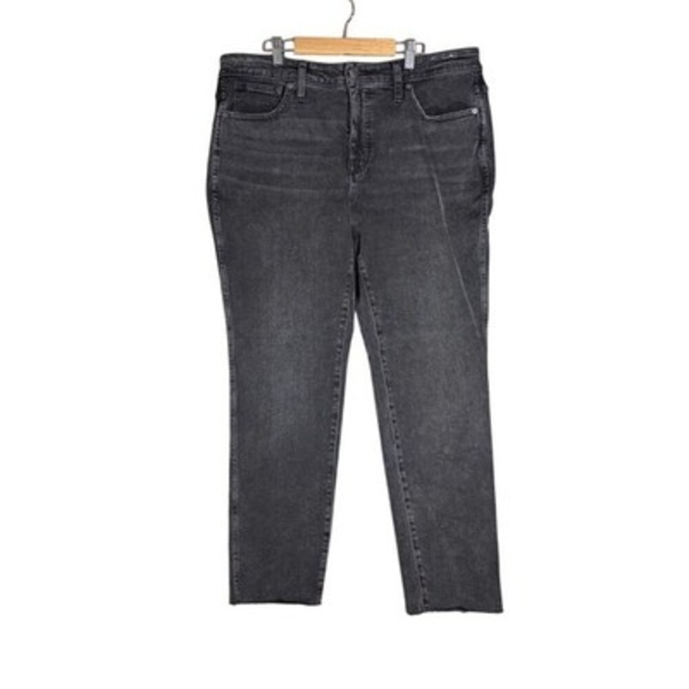 Madewell Jeans Womens Size 32 Black Charcoal Wash Skinny Stretch Mid Rise